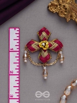 Chaarvi - The Beautiful And Elegant - Dabka And Glass Drops Hand Embroidered Earrings 