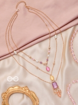 The Ravishing Rhinestones - Golden Multilayer Neckpiece With Anti-Tarnish Coating