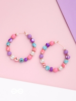 FUNKY FUNFAIR FANTASY - CUTE HOOP EARRINGS