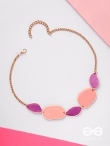 The Violet Hues- Cute Enamelled Neckpiece With Anti-Tarnish Coating 