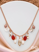 The Scarlet Waves - Statement Golden Neckpiece With Anti-Tarnish Coating 