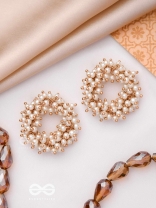 THE MOONLIT BLOOMS - GOLDEN PEARL STUDS