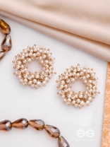 THE MOONLIT BLOOMS - GOLDEN PEARL STUDS