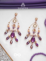 Pratihata - The Sangria Chandeliers - Statement Golden Embellished Earrings