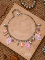 THE WHISPERING LEAVES - PURPLE & SILVER BRACELET