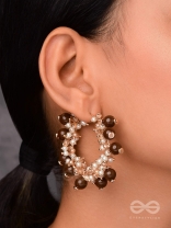 THE COCO PEARLS - BEADED STATEMENT HOOPS