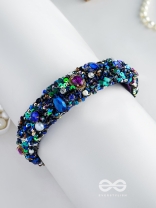 HIRAK - THE RADIANT SPLENDOR -CRYSTAL STONES, SEQUINS AND PEARLS MULTICOLOR EMBROIDERED HAIRBAND