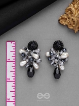 ESCAPING THE NIGHT- BLACK AND GRAY DROP EARRINGS