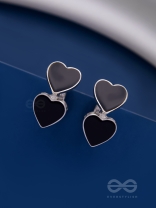 FLINGIN' LOVEY-DOVEY  - BLACK ENAMELLED SILVER STUDS