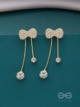 BLINGY BOWS - GOLDEN SPARKLING EARJACKETS