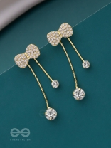 BLINGY BOWS - GOLDEN SPARKLING EARJACKETS