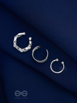 TRIPLE TREBLE - SET OF THREE EAR CUFFS (ONE EAR)