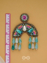 SAMANVITA - THE HARMONIOUS MELANGE - SEQUINS, BEADS AND MARBLE DROP EMBROIDERED EARRINGS (MULTICOLOR)