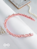 IPSIT - ONE'S DESIRE - PEARL AND FABRIC EMBROIDERED HAIRBAND