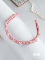 IPSIT - ONE'S DESIRE - PEARL AND FABRIC EMBROIDERED HAIRBAND