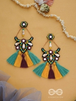 Rochana - The Assorted Gleam - Mirrors, Beads And Resham Hand Embroidered Earrings (Multicolor)
