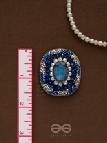 Indradhya - The Celestial Cascade - Stone, Beads, Sequins And Cutdana Hand Embroidered Earrings