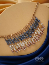 Pyaana - Dive Into Delights - Golden Embellished Statement Neckpiece With Anti-Tarnish Coating 