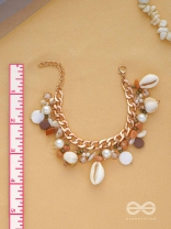 Shellacious Charm - Statement Golden Embellished Bracelet