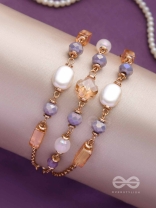 THE GLIMMERING LAVENDERS - ELEGANT MULTILAYERED BRACELET