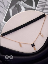 Magic In Darkness - Statement Choker Neckpiece With Anti-Tarnish Coating 