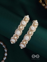 AYUDHA - THE IVORY SHINE - PEARLS AND BEADS EMBROIDERED BANGLES (SET OF 2)