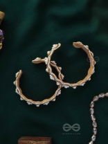 AYUDHA - THE IVORY SHINE - PEARLS AND BEADS EMBROIDERED BANGLES (SET OF 2)