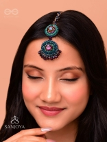 PRISHNI - THE STARRY SKY - STONES AND BEADS EMBROIDERED MAANGTIKA