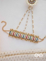 Shukti - Source Of Pearls - Beads, Cutdana And Pearls Hand Embroidered Haathphool