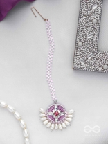 MUKHASHRI - FILLED WITH BEAUTY - STONES, CUTDANA AND BEADS EMBROIDERED MAANGTIKA