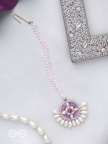 MUKHASHRI - FILLED WITH BEAUTY - STONES, CUTDANA AND BEADS EMBROIDERED MAANGTIKA