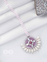 MUKHASHRI - FILLED WITH BEAUTY - STONES, CUTDANA AND BEADS EMBROIDERED MAANGTIKA