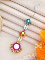 PRATIMITA - BEAUTY IN MIRROR - SHELL, BEADS AND MIRROR EMBROIDERED MAANGTIKA