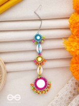 PRATIMITA - BEAUTY IN MIRROR - SHELL, BEADS AND MIRROR EMBROIDERED MAANGTIKA