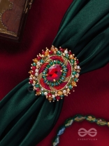 Vibhrajita - The Sparkling Gem - Beads, Dabka And Stone Hand Embroidered Ring (Multicolor)