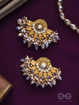 PUSHPAVALLI - TREASURES OF GARDEN -  PEARLS, STONE AND BEADS EMBROIDERED EARRINGS