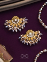 PUSHPAVALLI - TREASURES OF GARDEN -  PEARLS, STONE AND BEADS EMBROIDERED EARRINGS
