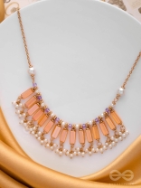 The Sunset Hues - Elegant Statement Neckpiece With Anti-Tarnish Coating 