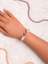 A MAUVE MOON - CLASSY BEADED BRACELET