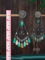 THE DREAMWAVE DROPS - OXIDISED DROP EARRINGS