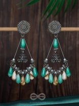 THE DREAMWAVE DROPS - OXIDISED DROP EARRINGS