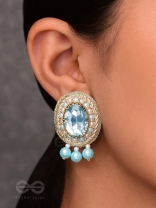 MANIMUKULITA - THE JEWEL STUDDED - STONE AND PEARLS EMBROIDERED STUD EARRINGS