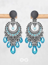 THE SKY SWAY - EMBELLISHED OXIDISED EARRINGS
