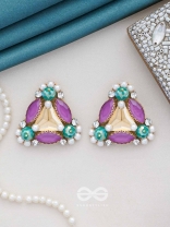 SUTRAALI- THE BEADS 'N BLING - STONES AND PEARLS EMBROIDERED EARRINGS