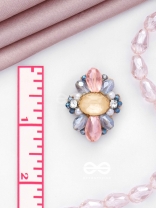 VISHESHAVALI - THE EXQUISITE PICK -STONE, PEARLS AND BEADS EMBROIDERED STUD EARRINGS