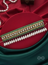 Shrimat - Decorated With Royalty - Pearls, Beads And Cutdana Hand Embroidered Neckpiece