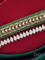 Shrimat - Decorated With Royalty - Pearls, Beads And Cutdana Hand Embroidered Neckpiece