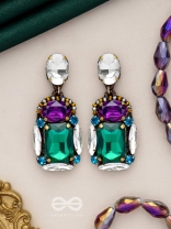 Vibhushita - Adorned With Gems - Stone Hand Embroidered Earrings