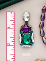 Vibhushita - Adorned With Gems - Stone Hand Embroidered Earrings