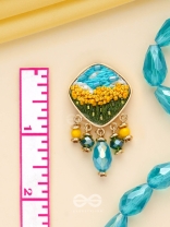 ADHITA - THE BLOOMING NATURE - RESHAM AND BEADS EMBROIDERED EARRINGS